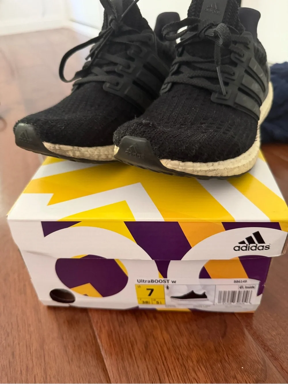 adidas UltraBOOST Women's Running Shoes - Black with Cream Midsole